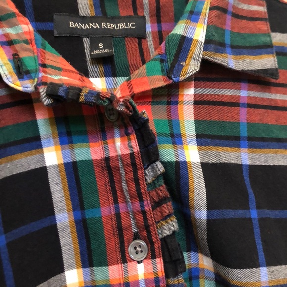 Banana republic plaid long sleeve shirt - Picture 5 of 6